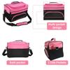 MuyBienBien Hairdresser Barber Bag Large Capacity With Adjustable Strap Professional Cosmetology Case Hairstylist Traveling Bags For hair stuff and supplies for Salon Pink Hair Tools Bag view 2