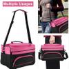 MuyBienBien Hairdresser Barber Bag Large Capacity With Adjustable Strap Professional Cosmetology Case Hairstylist Traveling Bags For hair stuff and supplies for Salon Pink Hair Tools Bag view 3