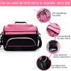 MuyBienBien Hairdresser Barber Bag Large Capacity With Adjustable Strap Professional Cosmetology Case Hairstylist Traveling Bags For hair stuff and supplies for Salon Pink Hair Tools Bag view 4