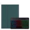 Disonbeir Backlit Keyboard Case for Galaxy Tab S6 Lite 10.4 inch Case with Keyboard Backlight Detachable Keyboard Cute Candy Color Case,DarkGreen+Black view 1