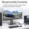 4K HDMI Video Capture Card with USB3.0&100W PD, HDMI to USB/USB C Supports 4K@60Hz Input and 1080P Output HD Live and Record Video Audio Game MS2130 for Sessions Courses Gaming Live Broadcast Record view 4