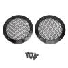 2Pcs 2.76in Universal Speaker Grills, Round Ceiling Speaker Grill Mesh Cover for Car Speakers, Sound Boxes, 92mm OD, 70mm ID (Black) view 1