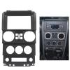 OLKUTIVQ 9 Inch Car Radio Fascia Compatible for Wrangler Rubicon 2008 2009 2010 Video Panel Player Audio Dash 2 Din Frame Dashboard Mount Kit(4WD,Fascia) view 1