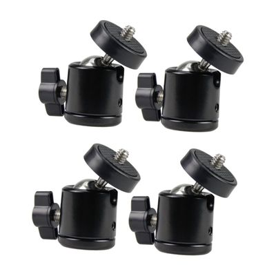 QUMIIRITY 4pcs Damping Camera Spherical Head Quick Release Plate Ball Head Mount for DSLR Tripod Panoramic Scale