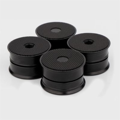 LEOSP 4Pcs HiFi Audio Speakers Amplifier Chassis Beads Anti-Shock Absorber Foot Pad Feet Pads Vibration Absorption Stands(Black)