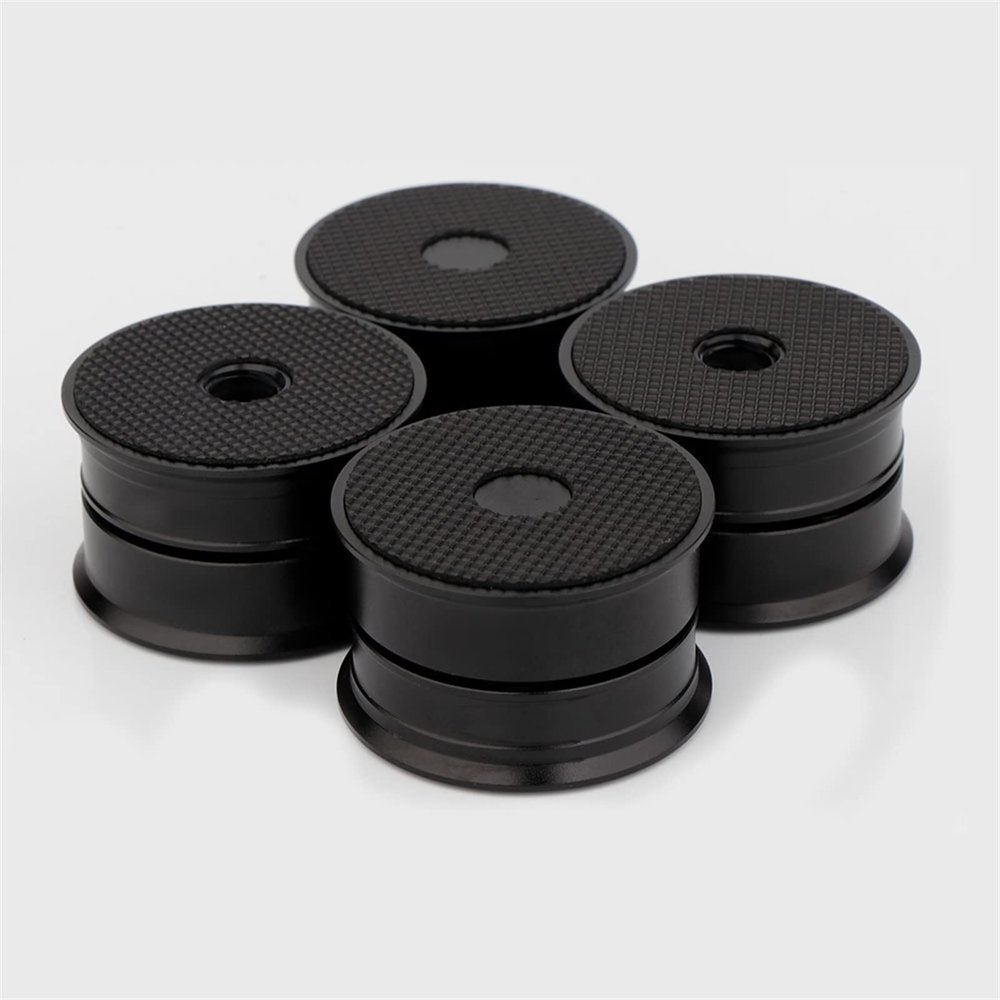 LEOSP 4Pcs HiFi Audio Speakers Amplifier Chassis Beads Anti-Shock Absorber Foot Pad Feet Pads Vibration Absorption Stands(Black)
