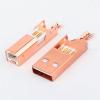 LEOSP Brass Gold/Rose Plated USB Connector USB A+USB B Type A-B Plug for DIY USB Cable(Red) view 2