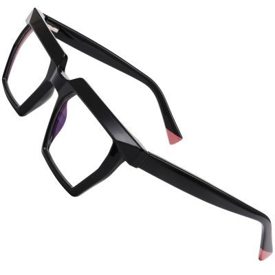 ZogCowy Blue Light Blocking Glasses, TR90 Rectangle Computer Glasses With Anti Eyestrain & UV Glare Protection (Black)