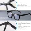 ZogCowy Blue Light Blocking Glasses, TR90 Rectangle Computer Glasses With Anti Eyestrain & UV Glare Protection (Black) view 4