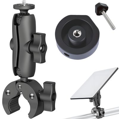 Starlink Mini Mount, Adjustable Pole Clamp Mount for Starlink Mini Accessories, with Multi-Use Starlink Mini Tripod Adapter - 1/4"-20 and 3/8"-16 Threaded, for RV Ladders Campers Guardrails Roof Rack