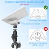 Starlink Mini Mount, Adjustable Pole Clamp Mount for Starlink Mini Accessories, with Multi-Use Starlink Mini Tripod Adapter - 1/4"-20 and 3/8"-16 Threaded, for RV Ladders Campers Guardrails Roof Rack view 2