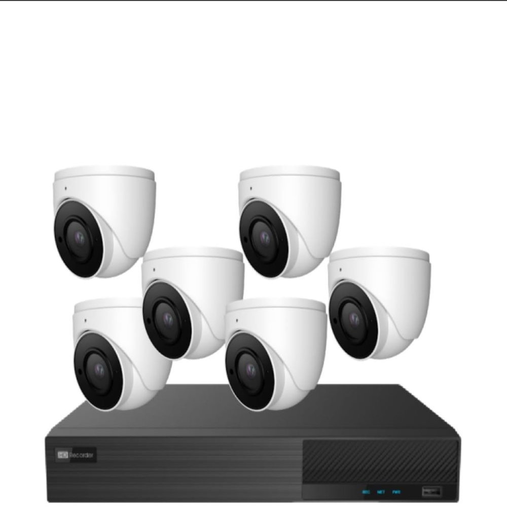 Titanium KitN86 8-Channel 8PoE HD NVR System with 6 x 5MP IR IP Turret Cameras  NDAA Compliant