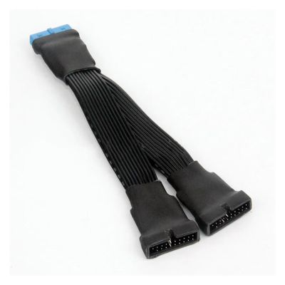 Chunsu Mainboard 19Pin/20Pin USB 3.0 Y Splitter Extension Cable Female to Male Motherboard 20Pin Front Panel Cable Adapter-12cm
