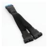 Chunsu Mainboard 19Pin/20Pin USB 3.0 Y Splitter Extension Cable Female to Male Motherboard 20Pin Front Panel Cable Adapter-12cm view 1