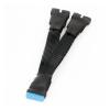 Chunsu Mainboard 19Pin/20Pin USB 3.0 Y Splitter Extension Cable Female to Male Motherboard 20Pin Front Panel Cable Adapter-12cm view 2
