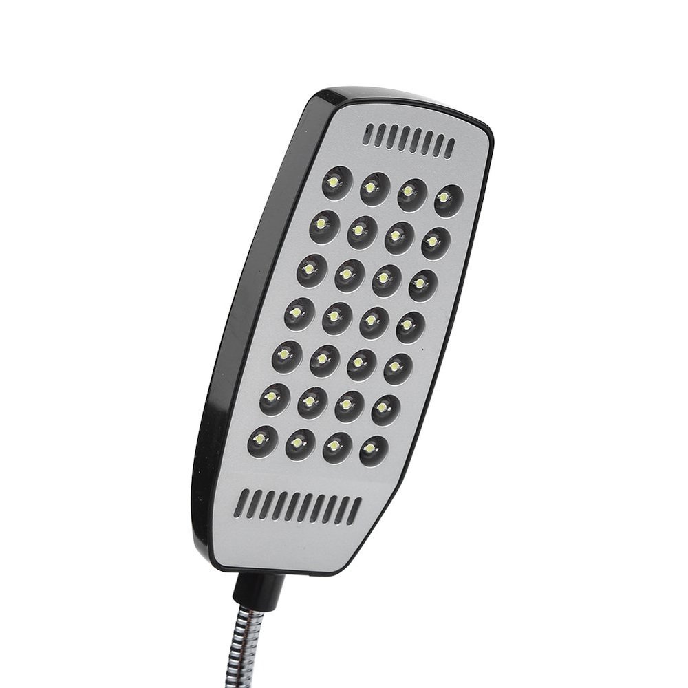 Hyuduo 28 LED Laptop Light Flexible Gooseneck Mini USB Charging Portable Reading Light Computer Lamp with Switch Easy to Use Ideal for Students Travelers Office Workers (Black)