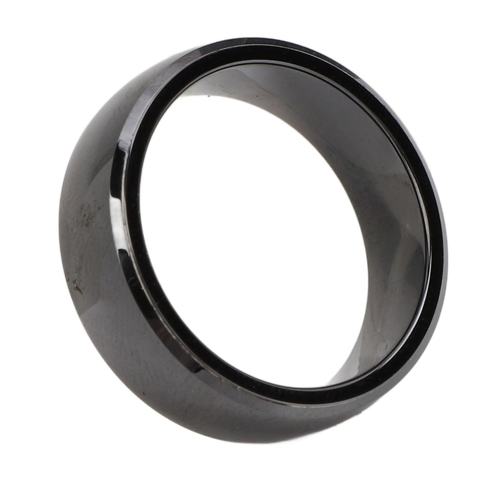ASHATA Smart Ring for Women Men, IC Full Ceramic NFC Ring, IP68 RFID Smart Ring Health Tracker, 0.78 inch Inner Diameter