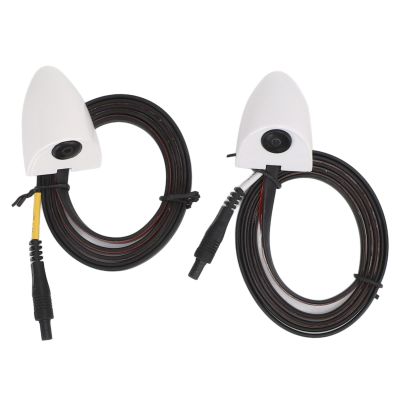 1 Pair Side Rear View Camera, Side View Camera 80 Waterproof AHD 1080P Blind Spot Camera for Monitor Units 25HZ/PAL Video Signal White