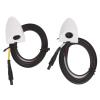 1 Pair Side Rear View Camera, Side View Camera 80 Waterproof AHD 1080P Blind Spot Camera for Monitor Units 25HZ/PAL Video Signal White view 1
