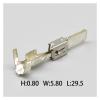 20/50Pcs 6.3mm Series Automotive Car Splices Wire Terminal Non-Insulated Male Female Crimp Terminals DJ6218B-E6.3B DJ6116-6.3C(Male Female Terminal,20Pcs) view 2