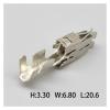20/50Pcs 6.3mm Series Automotive Car Splices Wire Terminal Non-Insulated Male Female Crimp Terminals DJ6218B-E6.3B DJ6116-6.3C(Female Terminal,100Pcs) view 2