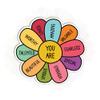 Motivational Flower Sticker You are Talented Stickers Positive Encourage Stickers Waterproof Vinyl Decals for Helmet Car Truck Laptop Helmet Water Bottles Bicycle Luggage Stickers(6 inch) view 1