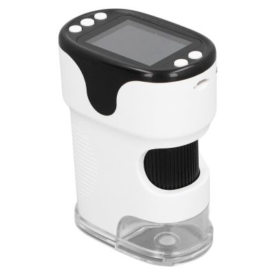 1000X Handheld Microscope Color Screen FHD 10MP Photo Video Capture Fill Light 6 Sample Slides Kids Portable Digital Microscope (White)