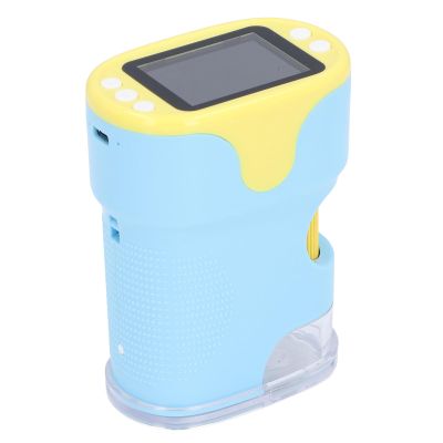 1000X Handheld Microscope Color Screen FHD 10MP Photo Video Capture Fill Light 6 Sample Slides Kids Portable Digital Microscope (Blue)