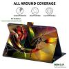 ACWDMKH for Universal 8 7 7.9 9 Inch Android Tablet Case 360 Degree Rotating Leather Stand Folio Cover for Fire HD 8/Galaxy Tab A/Tab E/Tab 4/Tab S2 8.0 & More 7.0-9.0 Inch Tablet,Art Red Dragonfly view 3