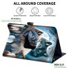 ACWDMKH Universal 8-9 Inch Android Tablet Case - 360 Rotating Leather Stand Folio Cover for Fire HD 8/Galaxy Tab A/E/4/S2 & More 7.0-9.0 Inch Tablet, Dream Catcher Wolf view 3
