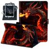 ACWDMKH for Universal 10 10.1 Inch Android Tablet Case 360 Degree Rotating Leather Stand Folio Cover for iPad 9.7/10.2/10.5/Galaxy Tab 9-10.5"/Fire HD10 & More 9.0-10.5 Inch Tablet,Fire Red Dragon view 1