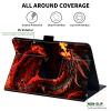 ACWDMKH for Universal 10 10.1 Inch Android Tablet Case 360 Degree Rotating Leather Stand Folio Cover for iPad 9.7/10.2/10.5/Galaxy Tab 9-10.5"/Fire HD10 & More 9.0-10.5 Inch Tablet,Fire Red Dragon view 3