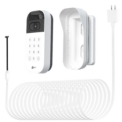 iTODOS Bundle-20ft/6m Power Cable and Adapter + Swivel Mount for myQ Smart Garage Door Video Keypad,Weatherproof Outdoor Flat Charging Cable Continuously Charging Your Video Keypad