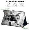 ACWDMKH for Universal 10 10.1 Inch Android Tablet Case 360 Degree Rotating Leather Stand Folio Cover for iPad 9.7/10.2/10.5/Galaxy Tab 9-10.5"/Fire HD10 & More 9.0-10.5 Inch Tablet,Black Cute Cow view 3