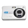 4K Digital Camera 48MP HD 2.7 Inch Screen 8X Zoom Autofocus Beauty Anti Shake, Travel Camera for Teens Kids (Silver) view 3