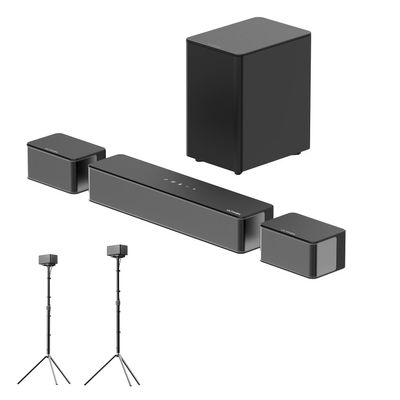 ULTIMEA Poseidon D50 Soundbar and Steady 300 Speaker Stands Pair