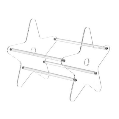 Clear Record Display Shelf,Record Storage Rack,Five-pointed Star Display Stand,Multi functional Vinyl CD Holder Stand,Portable Organizer for Books