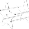 Clear Record Display Shelf,Record Storage Rack,Five-pointed Star Display Stand,Multi functional Vinyl CD Holder Stand,Portable Organizer for Books view 4