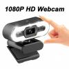 1080P HD Webcam with Adjustable Light and Microphone, Wide Angle Camera with 3 Light Modes, Auto Focus Computer Web Camera for Video, Live Streaming, Plug and Play view 2