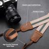 Padwa Lifestyle Stripe Camera Strap - 1.5" Double Layer Crazy Horse Cowhide Ends Camera Straps for Photographers,Universal Adjustable Pure Cotton Woven Neck Shoulder Strap for Cameras and Binoculars view 3