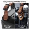 Padwa Lifestyle Stripe Camera Strap - 1.5" Double Layer Crazy Horse Cowhide Ends Camera Straps for Photographers,Universal Adjustable Pure Cotton Woven Neck Shoulder Strap for Cameras and Binoculars view 4