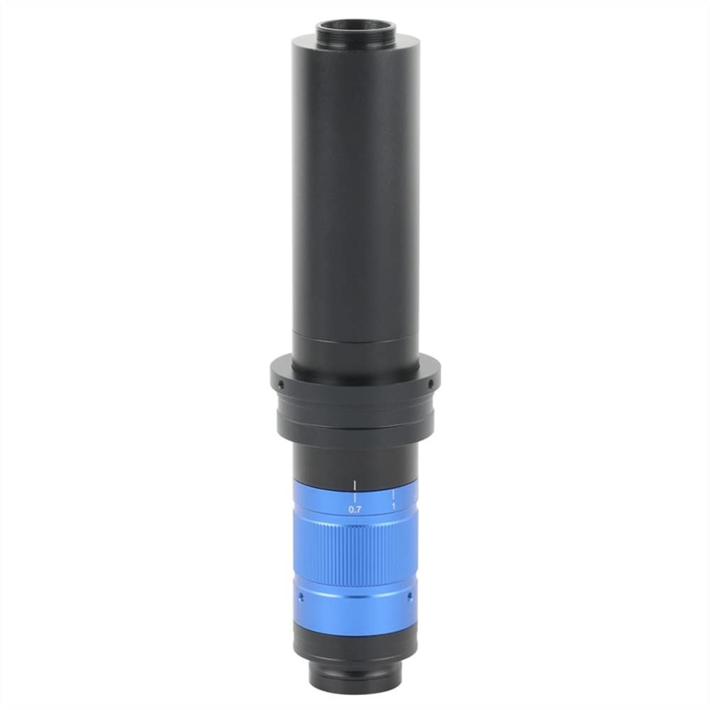 JOEBO Microscope Kit Microscope Eyepieces 300X 450X 600X Adjustable C Mount Lens 0.7X-5.6X Continuously Zoom Monocular Lens for HDMI VGA USB Video Microscope Camera Microscope Lens Adapters(900X)