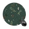Mouses Pad Computer Mouses Mat Round Cute Mouses Pad with Design Non-Slip Desk Pad Laptop Desk Small Pine Branch Mat for Office Home Gaming Working view 1