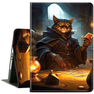 ACWDMKH for iPad (A16) 11th Generation Case 11 Inch 2025,for iPad 10th Generation Case 10.9 Inch 2022,Cute Slim PU Leather Folio Adjustable Stand Cover with Auto Wake/Sleep,Funny Cat Card