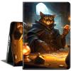 ACWDMKH for iPad (A16) 11th Generation Case 11 Inch 2025,for iPad 10th Generation Case 10.9 Inch 2022,Cute Slim PU Leather Folio Adjustable Stand Cover with Auto Wake/Sleep,Funny Cat Card view 1