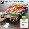 ACWDMKH for iPad (A16) 11th Generation Case 11 Inch 2025,for iPad 10th Generation Case 10.9 Inch 2022,Cute Slim PU Leather Folio Adjustable Stand Cover with Auto Wake/Sleep,Wood World Map view 4