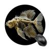 Mouses Pad Computer Mouses Mat Round Cute Mouses Pad with Design Non-Slip Desk Pad Laptop Desk Fish Skeleton Graphics Mat for Office Home Gaming Working view 1