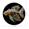 Mouses Pad Computer Mouses Mat Round Cute Mouses Pad with Design Non-Slip Desk Pad Laptop Desk Fish Skeleton Graphics Mat for Office Home Gaming Working view 2