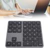 GOWENIC Cordless Numeric Keyboard, 35 Keys Number Pad with Receiver, Sturdy 2.4G Cordless BT5.0 BT3.0 Number Keypad for OS X Laptop Desktop Smartphone (Gray) view 3