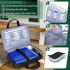 Rexmica Travel Carrying Bag for 14.1-17.5 inch Portable DVD Player, Portable DVD Player Storage Case Bag with Laptop Sleeve, 15 DVD Storage Pockets, Front Accessory Pocket, Black (Patented Design) view 2